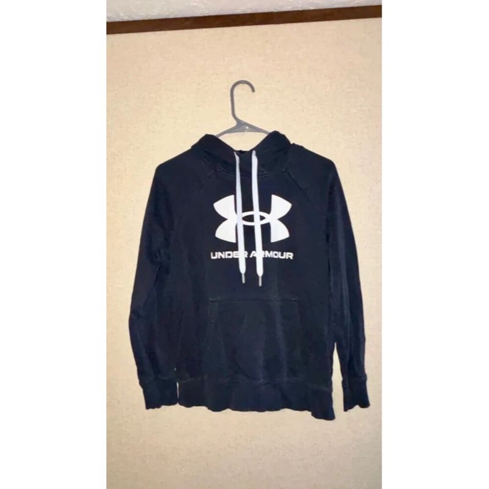 Under Armour Women's Rival Fleece Logo Hoodie Black Sz S